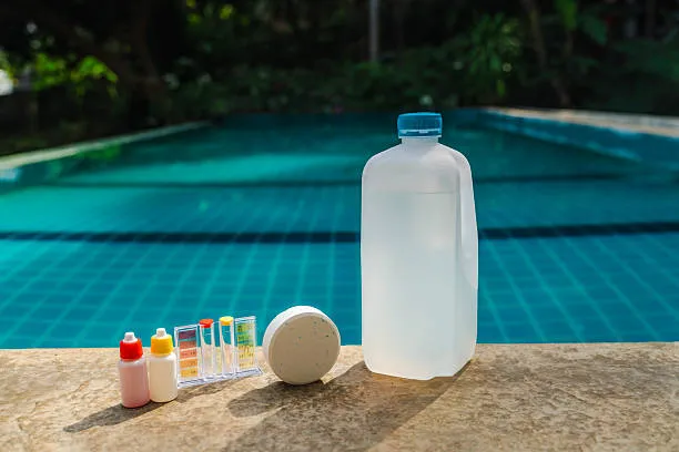 Adding Pool Chemical in a water