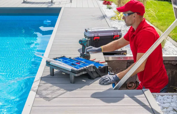 pool cleaner cleaning pool in houston